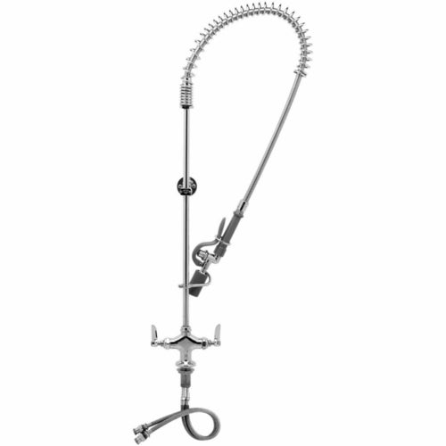 T&S B-0113-BC 42"H Deck Mount Pre Rinse Faucet - 13/20 GPM, Base with Nozzle-cityfoodequipment.com