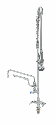 T&S B-0113-U12-B 46 5/16" Deck Mount Pre Rinse Faucet - 1.5 GPM, Base with Nozzle-cityfoodequipment.com