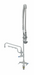 T&S B-0113-U12-B 46 5/16" Deck Mount Pre Rinse Faucet - 1.5 GPM, Base with Nozzle-cityfoodequipment.com