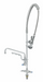 T&S B-0113-U12-CR-B 46 1/4" Deck Mount Pre Rinse Faucet - 1.5 GPM, Base with Nozzle-cityfoodequipment.com