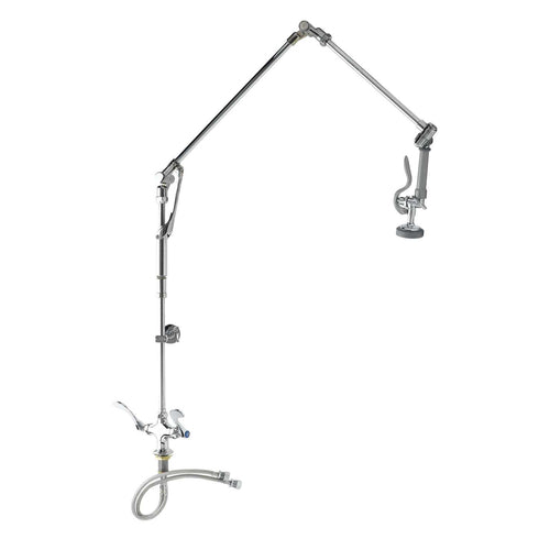 T&S B-0114-01B-WH4 42 13/16"H Wall Mount Pre Rinse Faucet - 1 3/20 GPM, Base with Nozzle-cityfoodequipment.com