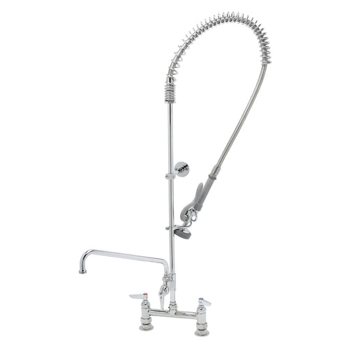 T&S B-0123-ADF12-B 46"H Deck Mount Pre Rinse Faucet - 1.15 GPM, Base with Nozzle-cityfoodequipment.com