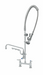 T&S B-0123-U12-B 46" Deck Mount Pre Rinse Faucet - 1.5 GPM, Base with Nozzle-cityfoodequipment.com
