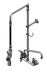 T&S B-0131-ADF12-BC 33 5/8"H Wall Mount Pre Rinse Faucet - 13/20 GPM, Base with Nozzle-cityfoodequipment.com