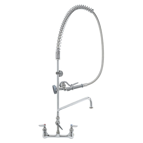 T&S B-0133-01 37 5/8"H Wall Mount Pre Rinse Faucet - 1 3/20 GPM, Base with Nozzle-cityfoodequipment.com
