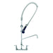 T&S B-0133-A10-B08C 37 9/16"H Wall Mount Pre Rinse Faucet - 13/20 GPM, Base with Nozzle-cityfoodequipment.com