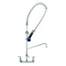 T&S B-0133-A14-B08 37 5/8"H Wall Mount Pre Rinse Faucet - 1.07 GPM, Base with Nozzle-cityfoodequipment.com
