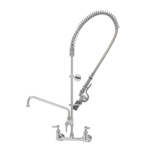 T&S B-0133-ADF12-BC 37 5/8"H Wall Mount Pre Rinse Faucet - 13/20 GPM, Base with Nozzle-cityfoodequipment.com