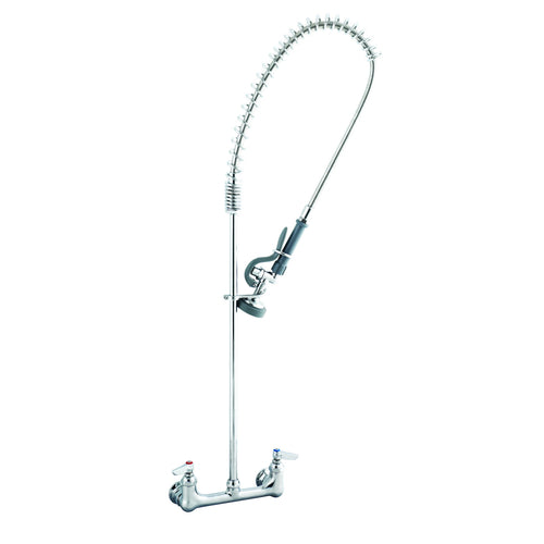 T&S B-0133-CR Wall Mount Pre Rinse Unit w/ 44" Hose & Lever Handles-cityfoodequipment.com