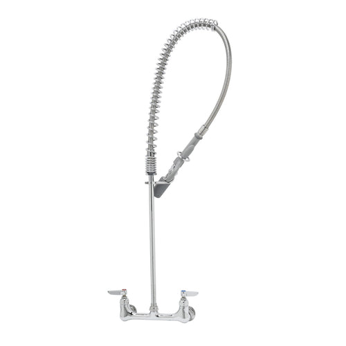 T&S B-0133-CR-C 33 5/16"H Wall Mount Pre Rinse Faucet - 13/20 GPM, Base with Nozzle-cityfoodequipment.com