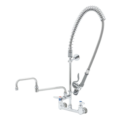T&S B-0154-CR-C 31 5/8" Wall Mount Pre Rinse Faucet - 13/20 GPM, Base with Nozzle-cityfoodequipment.com