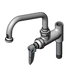 T&S B-0155 Add-On Faucet for Pre-Rinse Units, 6" Nozzle, 3" Nipple-cityfoodequipment.com