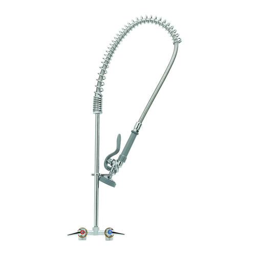 T&S B-0163 33"H Wall Mount Pre Rinse Faucet - 1 3/20 GPM, Base with Nozzle-cityfoodequipment.com