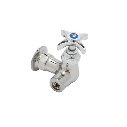 T&S B-0310-LN Single Sink Faucet, 1/2" IPS Female, Wall Mount-cityfoodequipment.com