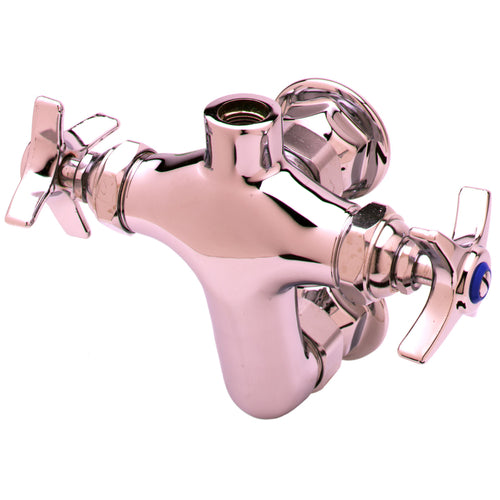 T&S B-0315-LN Double Pantry Faucet Rigid Base Only w/ 3" Vertical Center-cityfoodequipment.com