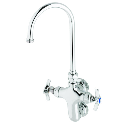 T&S B-0316 Splash Mount Pantry Faucet w/ 5 11/16" Swing Gooseneck Nozzle-cityfoodequipment.com