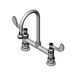 T&S B-0322-04 Mixing Faucet, Rigid Gooseneck w/ Rosespray Outlet, 4"Handles-cityfoodequipment.com