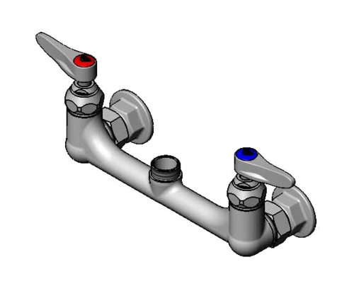 T&S B-0330-LN Faucet, Rigid Base, 1/2" IPS Female, 8" Centers, Wall Mount-cityfoodequipment.com