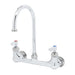 T&S B-0331 Splash Mount Faucet - 6" Swivel Gooseneck Spout, 8" Centers-cityfoodequipment.com