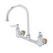 T&S B-0331-CC Splash Mount Faucet - 5 3/4" Swivel Gooseneck Spout, 8" Centers-cityfoodequipment.com