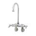 T&S B-0341 Splash Mount Faucet - 5 11/16" Swivel Gooseneck Spout, Adjustable Centers-cityfoodequipment.com