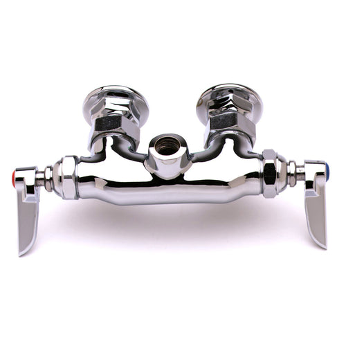 T&S B-0345-LN Faucet, Rigid Base, Female Inlets, 3 3/8" Centers, Wall Mount-cityfoodequipment.com