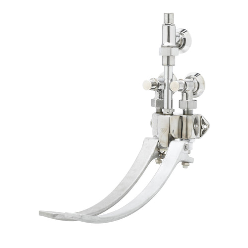 T&S B-0504-01 Double Pedal Wall Mounted Valve, 2 1/2 Centers, Angle Loose Key Stop-cityfoodequipment.com