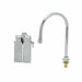 T&S B-0509-D127XV12 Double Knee Pedal Valve w/ 11 7/8" Dummy Gooseneck Nozzle - Ledge Mount-cityfoodequipment.com