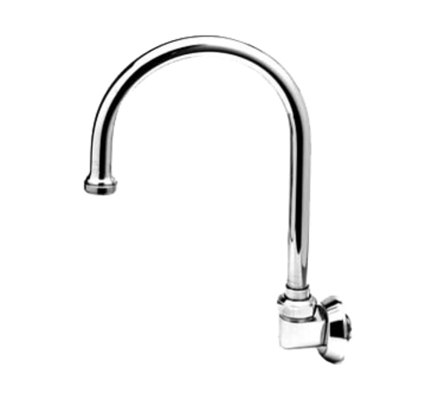 T&S B-0527 Swivel Gooseneck Spout, Wall Mounted, 5 3/4" Spread, Aerator-cityfoodequipment.com