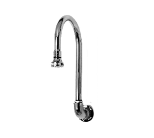 T&S B-0528 Swivel Gooseneck Spout, Wall Mounted, 5 3/4" Spread, Rose Spray-cityfoodequipment.com