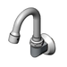 T&S B-0529 Swivel Goose Neck Spout w/ 2 1/4" Clearance-cityfoodequipment.com
