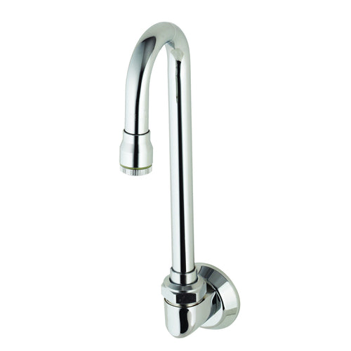 T&S B-0529-01 Swivel Gooseneck Spout, Wall Mounted, 2 3/4" Spread, Plain Tip-cityfoodequipment.com
