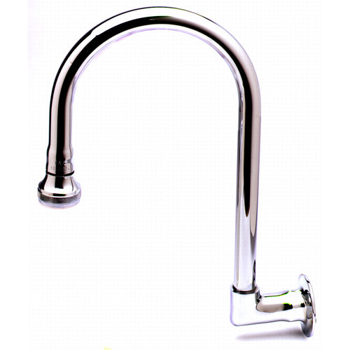 T&S B-0535 Rigid Goose Neck Spout w/ Rose Spray, 4 1/4" Clearance-cityfoodequipment.com
