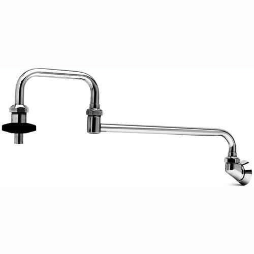 T&S B-0581 Splash Mount Pot Filler Faucet w/ 24" Double Jointed Swing Nozzle-cityfoodequipment.com