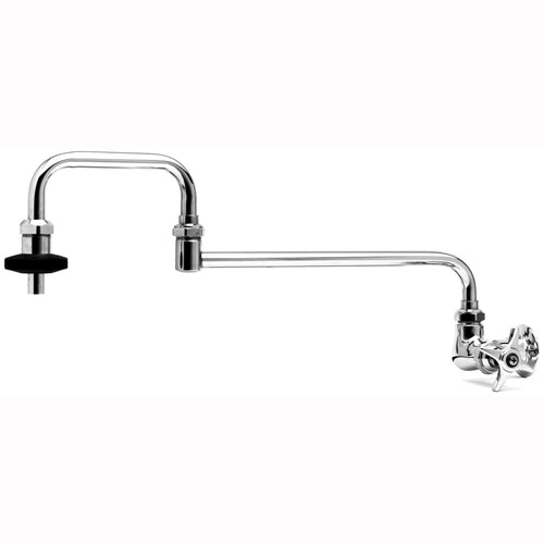 T&S B-0594 Splash Mount Pot Filler Faucet w/ 24" Double Jointed Swing Nozzle-cityfoodequipment.com