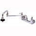 T&S B-0597 Splash Mount Pot Filler Faucet w/ 18" Double Jointed Swing Nozzle-cityfoodequipment.com