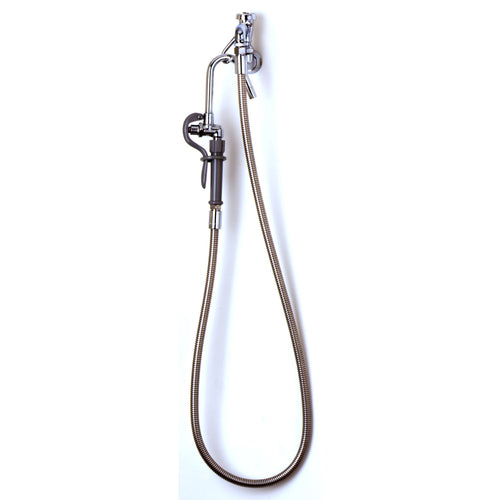T&S B-0600 Splash Mount Pot Filler Faucet w/ 68" Hose & Hook Nozzle-cityfoodequipment.com