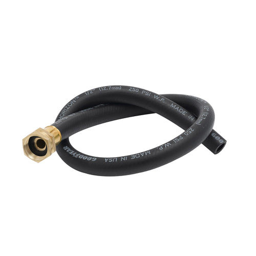 T&S B-0618-01 Hose, Reinforced PVC, 3 ft L, 3/4 Garden Hose Inlet, Plain Outlet-cityfoodequipment.com