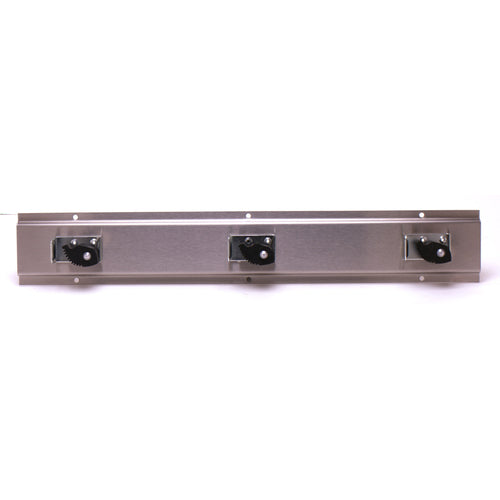 T&S B-0653 Mop Hanger, Stainless Steel, 3 Spring Loaded Grips-cityfoodequipment.com