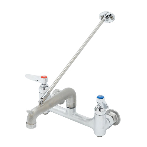 T&S B-0660-BSTP Service Sink Faucet, Built In Stops, Adjustable Centers, Polished-cityfoodequipment.com