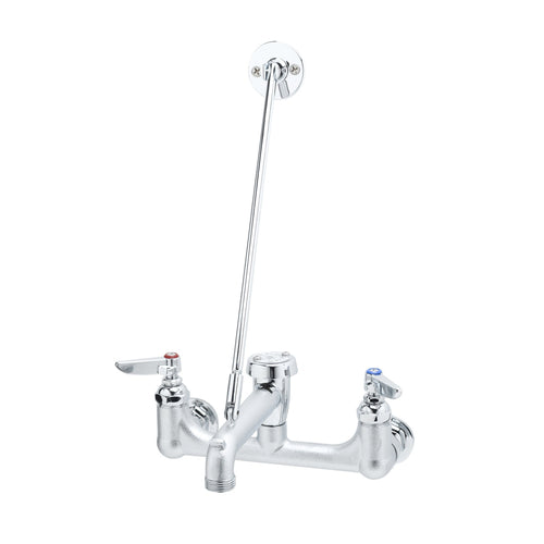 T&S B-0665-RGH Service Sink Faucet, Vacuum Breaker Nozzle, Rough Chrome, No Stops-cityfoodequipment.com