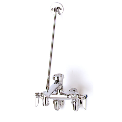 T&S B-0668-POL Service Sink Faucet w/ Adjustable Brace & Vacuum Breaker, Polished-cityfoodequipment.com