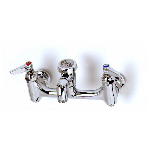T&S B-0674-BSTP Service Sink Faucet w/ Built In Stops & Vacuum Breaker, Polished-cityfoodequipment.com