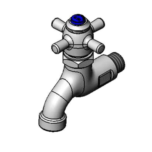 T&S B-0708 Splash Mount Single Sink Faucet - 3 1/4" Spout, Single Hole-cityfoodequipment.com