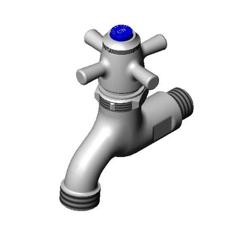 T&S B-0709 Splash Mount Single Sink Faucet - 3 1/4" Spout, Single Hole-cityfoodequipment.com