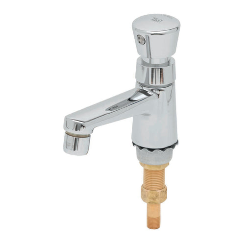 T&S B-0712 Basin Faucet w/ Slow Self Closing, Push Button-cityfoodequipment.com