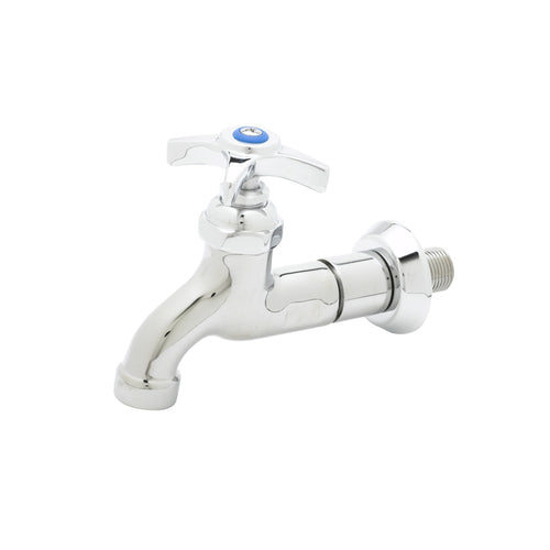 T&S B-0842 Sill Faucet w/ 1 Hole Base, Flex Hoses, Wrist Handle-cityfoodequipment.com