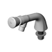 T&S B-0805 Slow Self-Closing Faucet, Heavy Duty, Push Button-cityfoodequipment.com