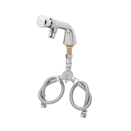T&S B-0807 Mixing Faucet, Slow Self-Closing, 4" Centers-cityfoodequipment.com
