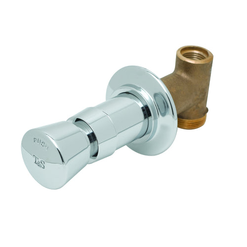 T&S B-1029 Wall Mount Concealed Straight Valve - Slow Self Closing-cityfoodequipment.com